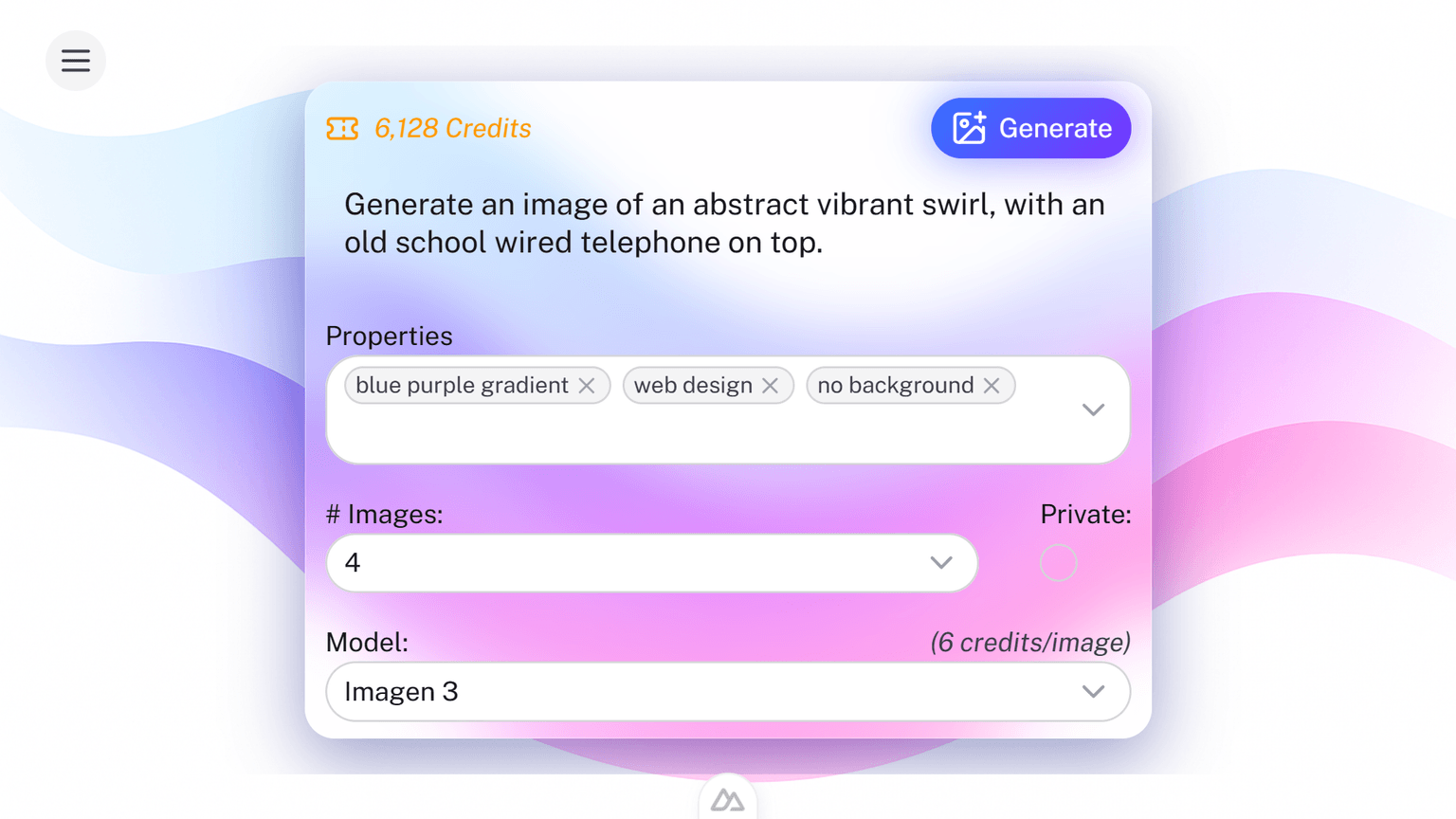 Generate Image Screenshot